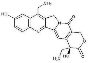 structue of 7-Ethyl-10-hydroxycamptothecin sn38 CaS NO.:86639-52-3.